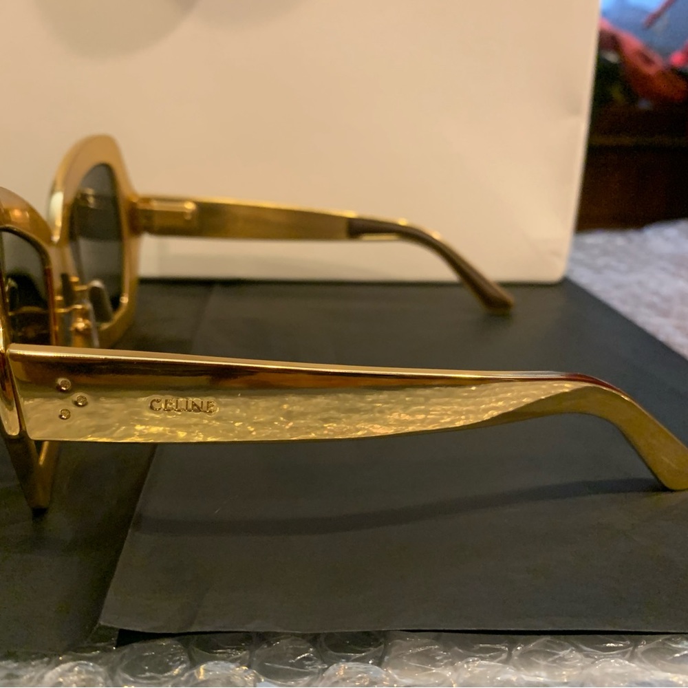CELINE PARIS BUTTERFLY SUNGLASSES TITANIUM AND GOLD LIMITED EDITION 08/50 - Picture 3 of 9